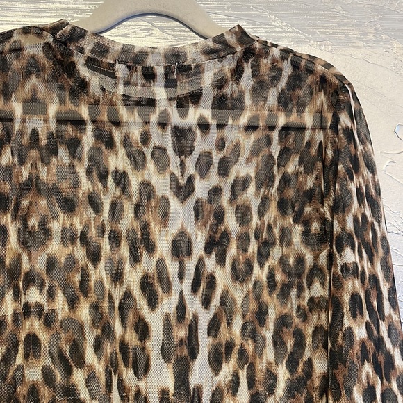 COTTON ON Sheer Crop Top Size S Animal Print - Picture 9 of 12